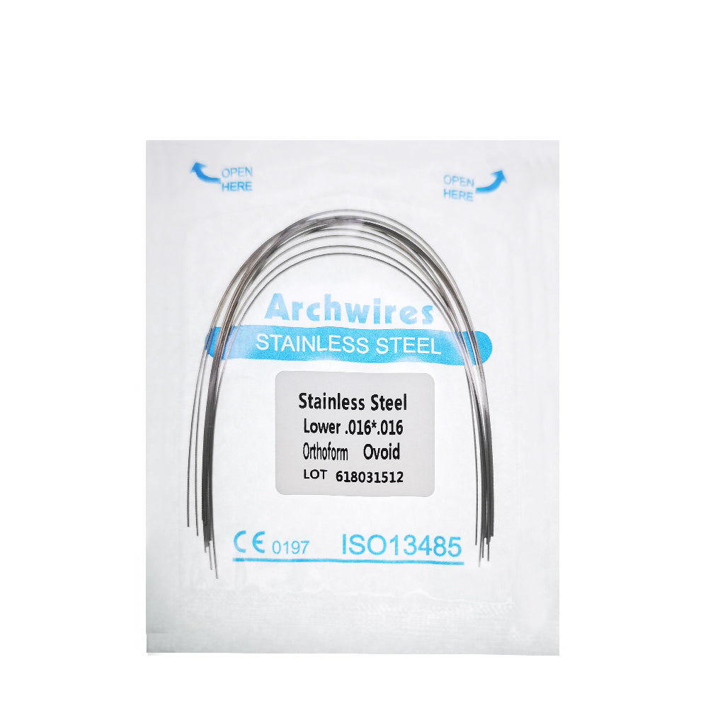 100pcs Orthodontic Braces  Wire Stainless Steel 17 x 25 Natural