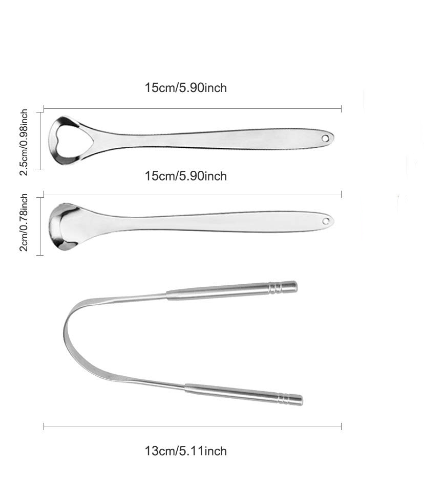 Dental Tongue Scraper Cleaner with Case