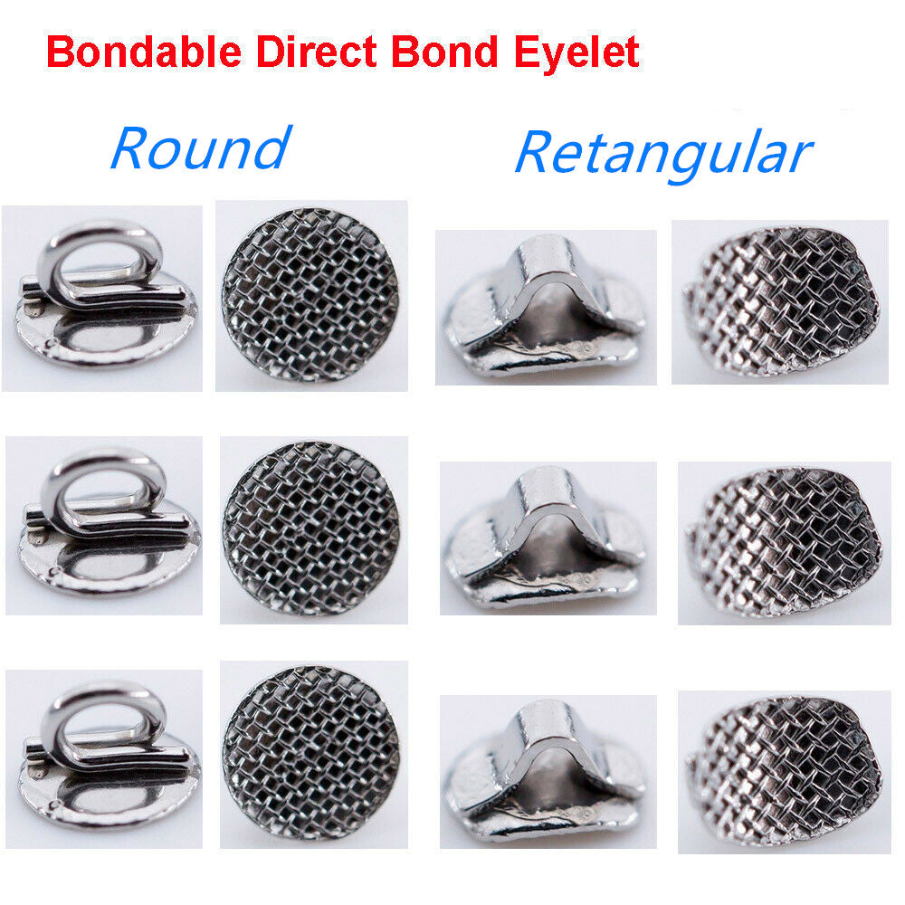 Orthodontic Direct Bond Eyelets Round/Rectangular Base